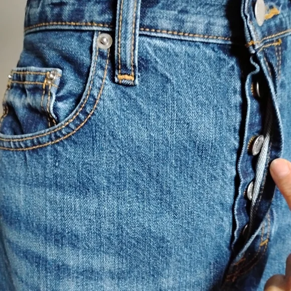 Universal Thread Mid Rise 90s Baggy Jeans 100% Cotton Classic Blue Size 10 - Picture 4 of 13